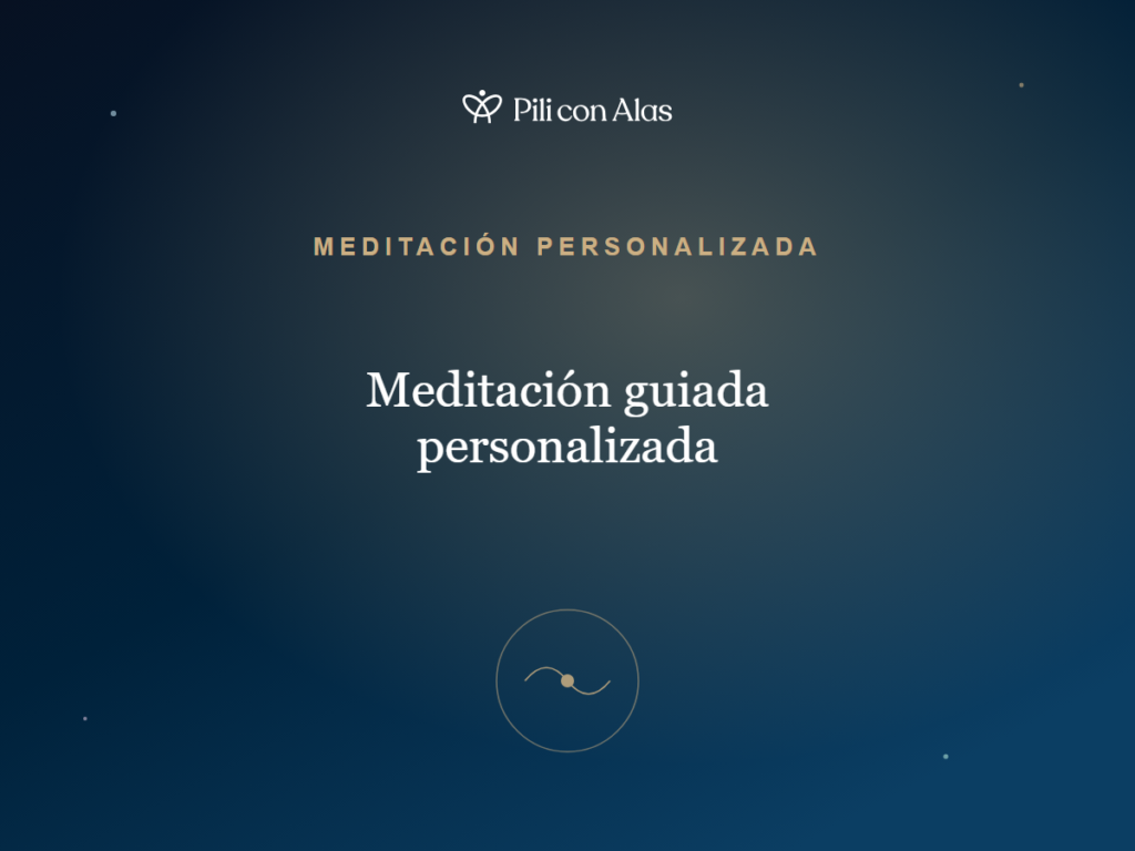 Meditación guiada personalizada — portada digital Pili con Alas
